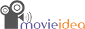 logotipo da Movie Idea com um ícone em preto de um projetor de cinema ao lado do nome da produtora